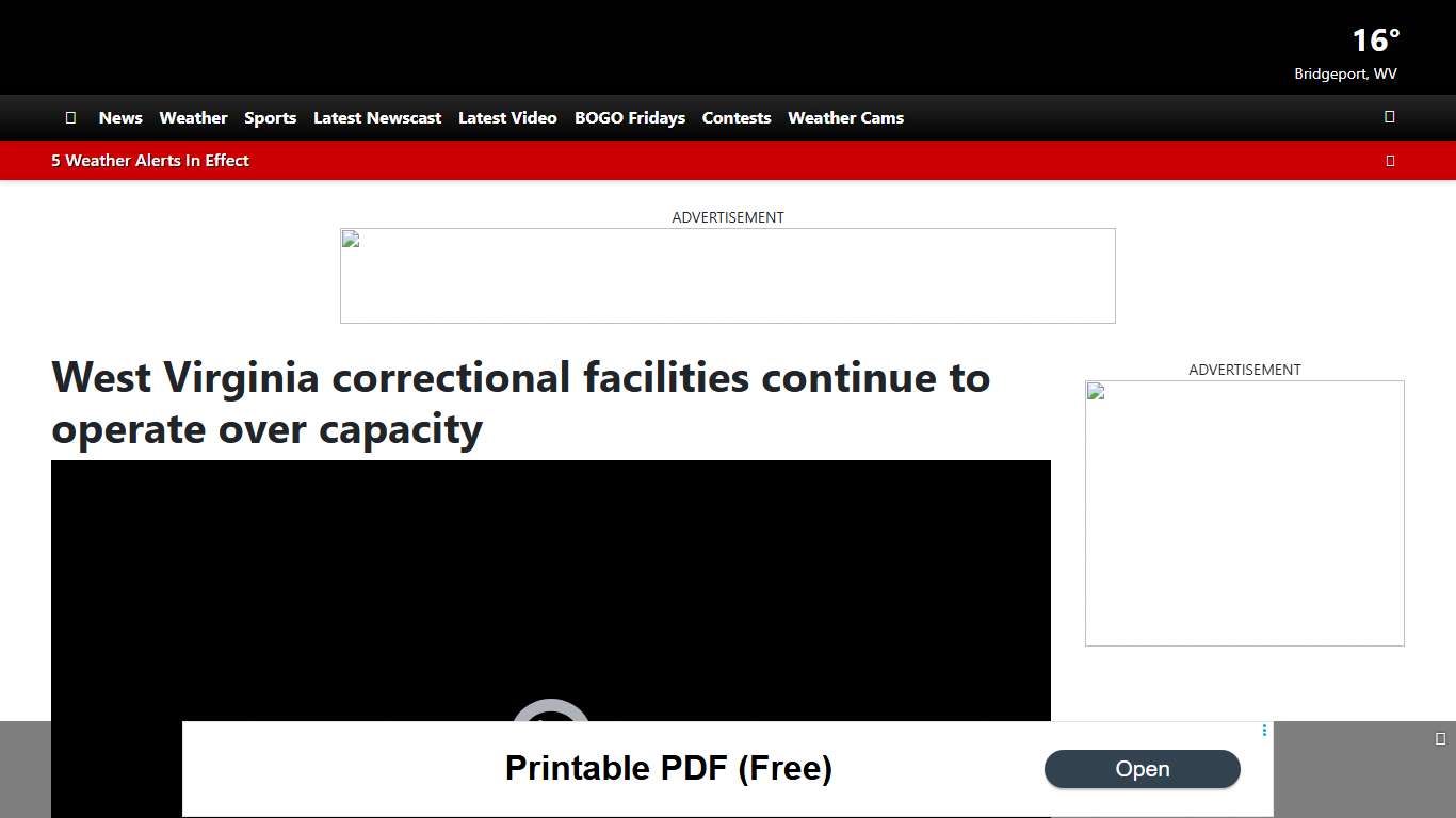 West Virginia correctional facilities continue to operate over capacity