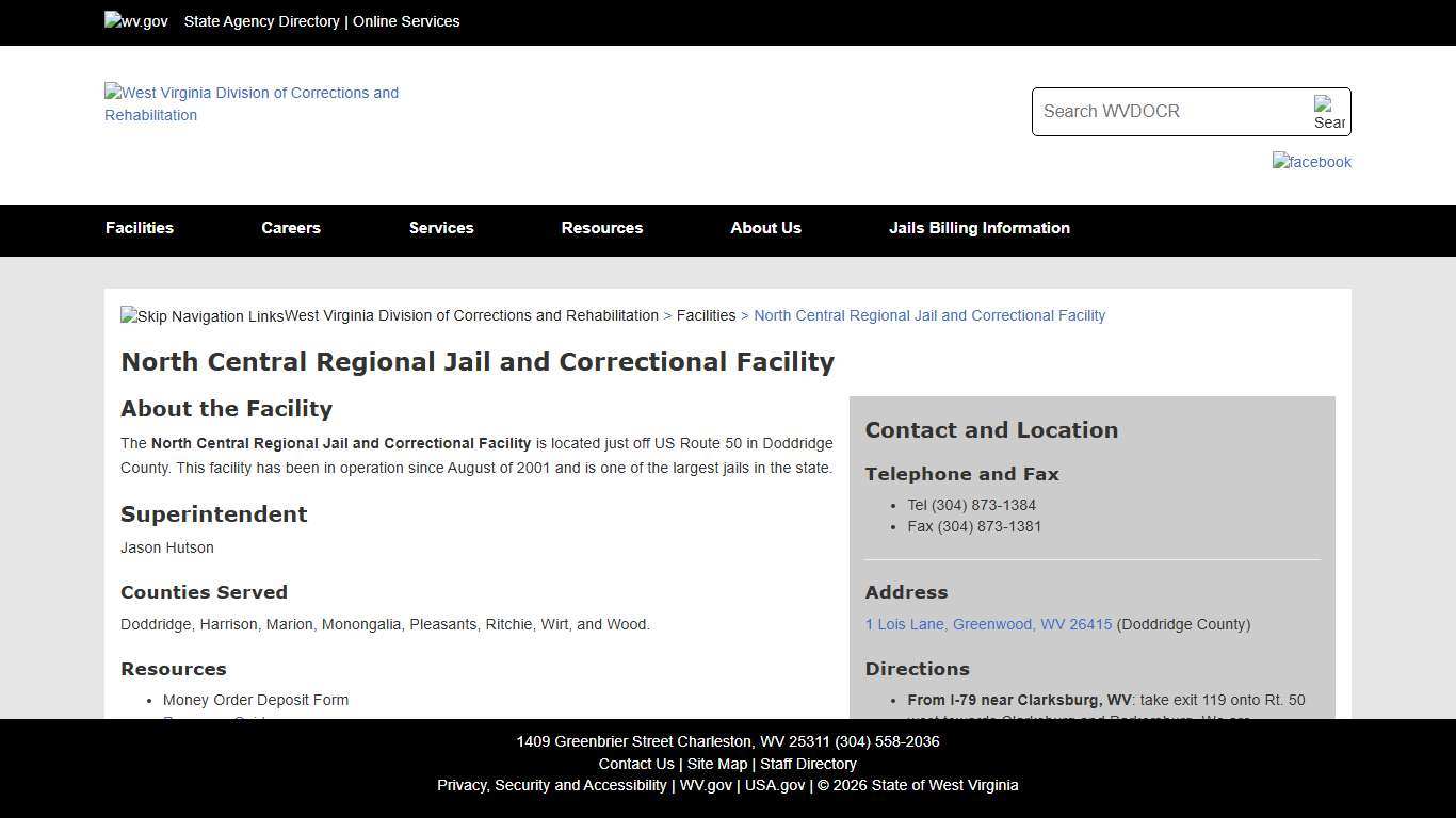 North Central Regional Jail and Correctional Facility
